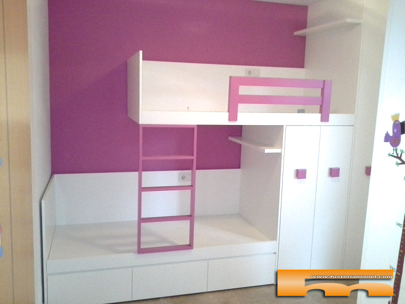 Litera Tren a medida Habitacion infantil Niñas | Arantxa | Viladecans